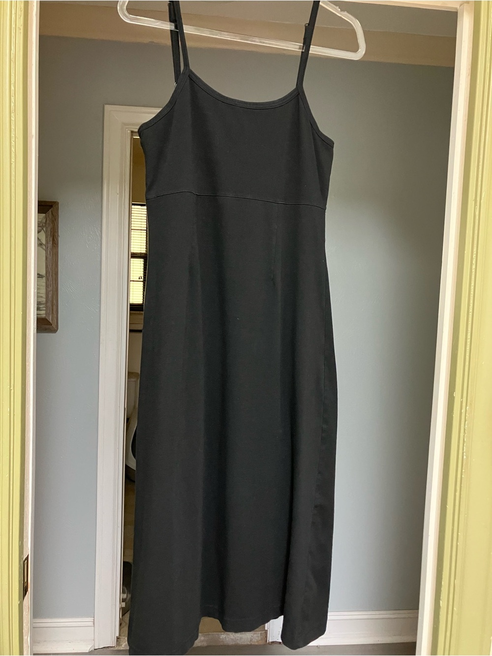 Avon Black Spaghetti-Strap Midi Dress